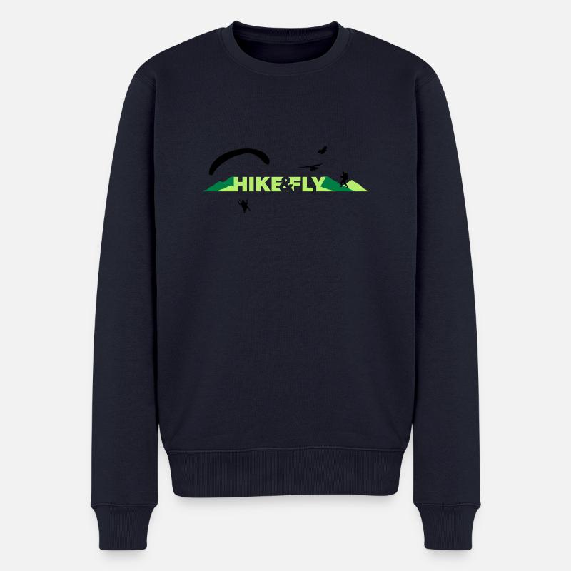 Hike Fly - Männer Premium Bio Pullover - Navy