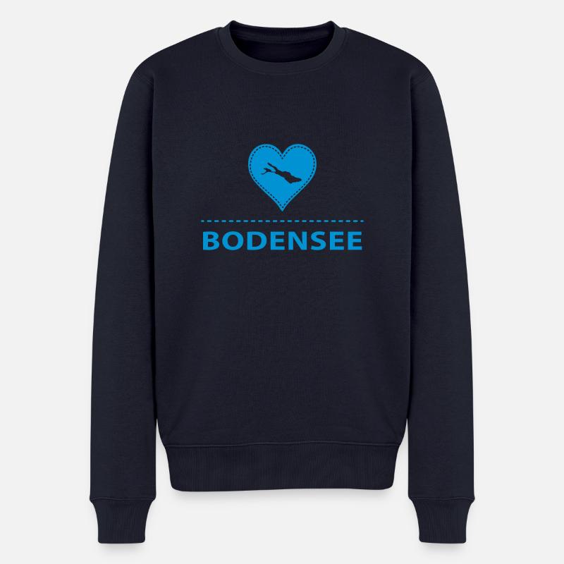 Love Bodensee - Männer Premium Bio Pullover - Navy