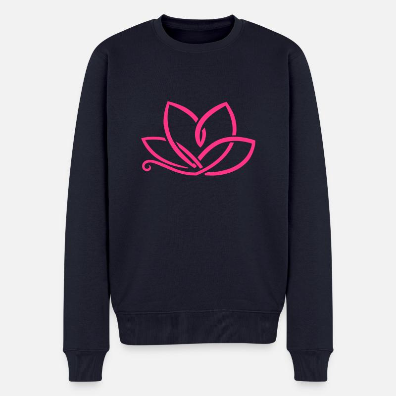 Lotusfleur - Pull Premium bio Homme - bleu marine