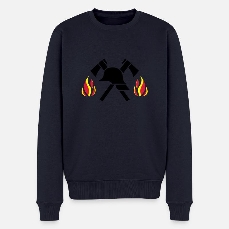 firefighter - Männer Premium Bio Pullover - Navy