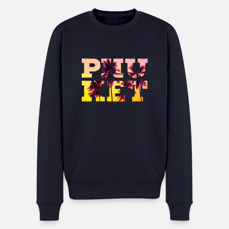 Phuket - Männer Premium Bio Pullover - Navy