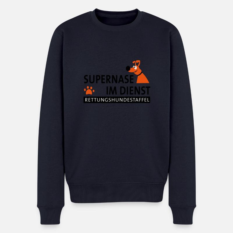 Supernase im Dienst - Männer Premium Bio Pullover - Navy