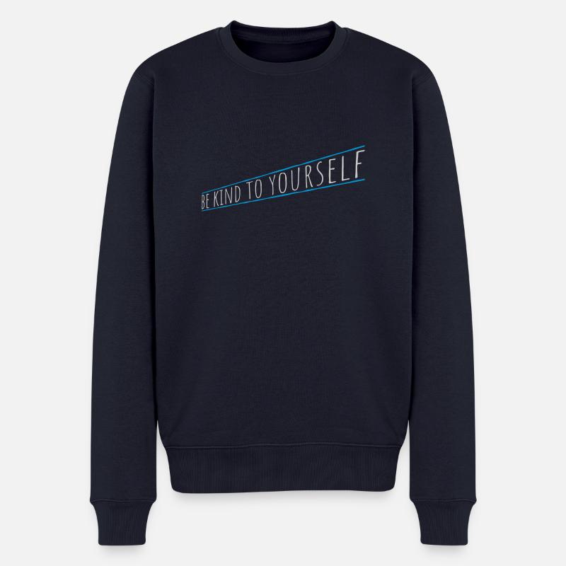 soyez gentil avec vous-même - Pull Premium bio Homme - bleu marine