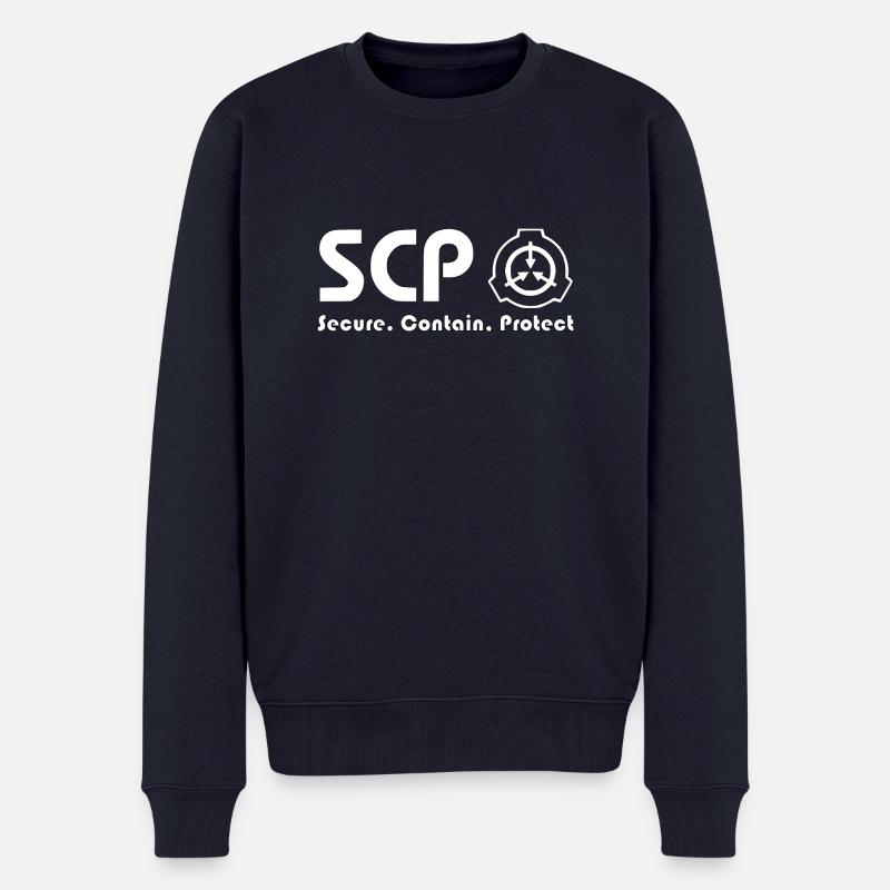 SCP Foundation, Secure. Protect. Contain - Männer Premium Bio Pullover - Navy