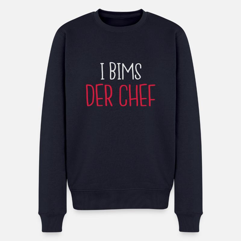 I bims der Chef - Männer Premium Bio Pullover - Navy