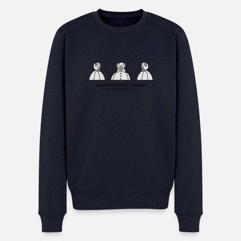 Ansichten eines Clowns (zweifarbig) - Männer Premium Bio Pullover - Navy