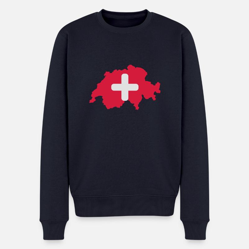 swiss_rq2 - Männer Premium Bio Pullover - Navy