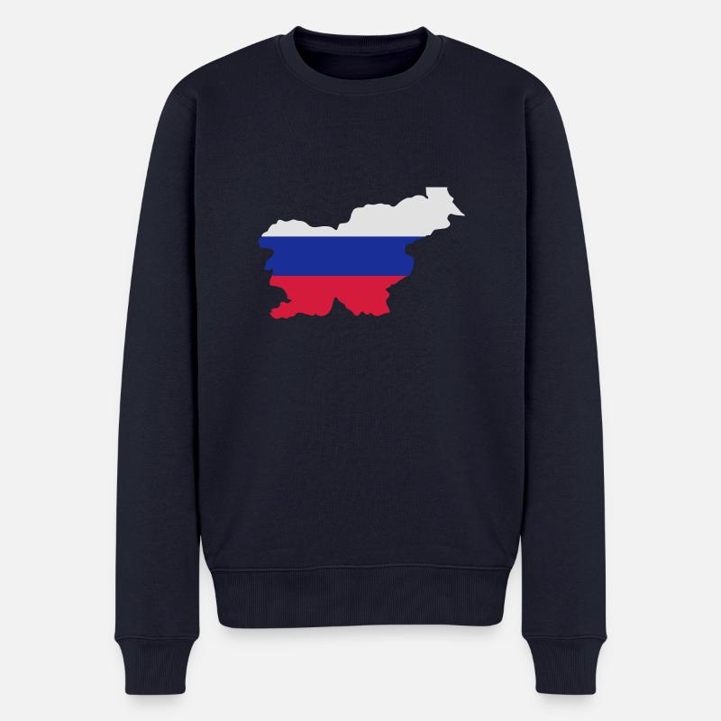 Slowenien - Männer Premium Bio Pullover - Navy