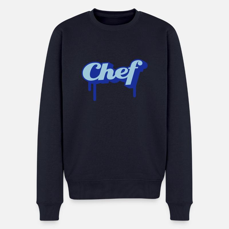 chef - Männer Premium Bio Pullover - Navy