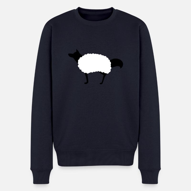Wolf mit Schafspelz - Männer Premium Bio Pullover - Navy
