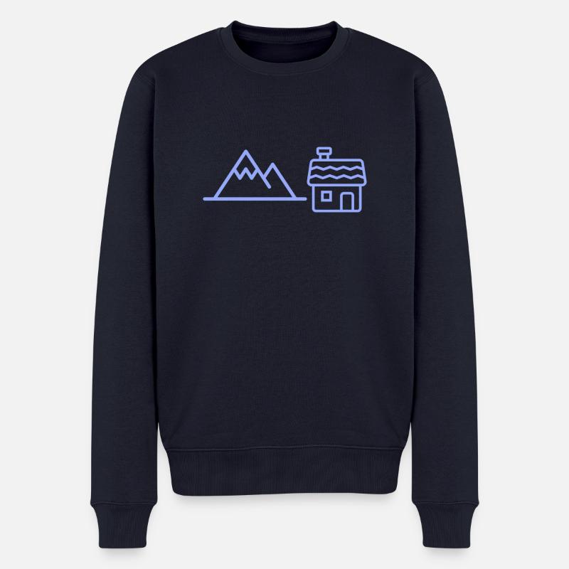 Haus am Berg - Männer Premium Bio Pullover - Navy
