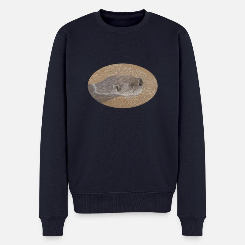 Loutre 2 13 11 2022 - Pull Premium bio Homme - bleu marine