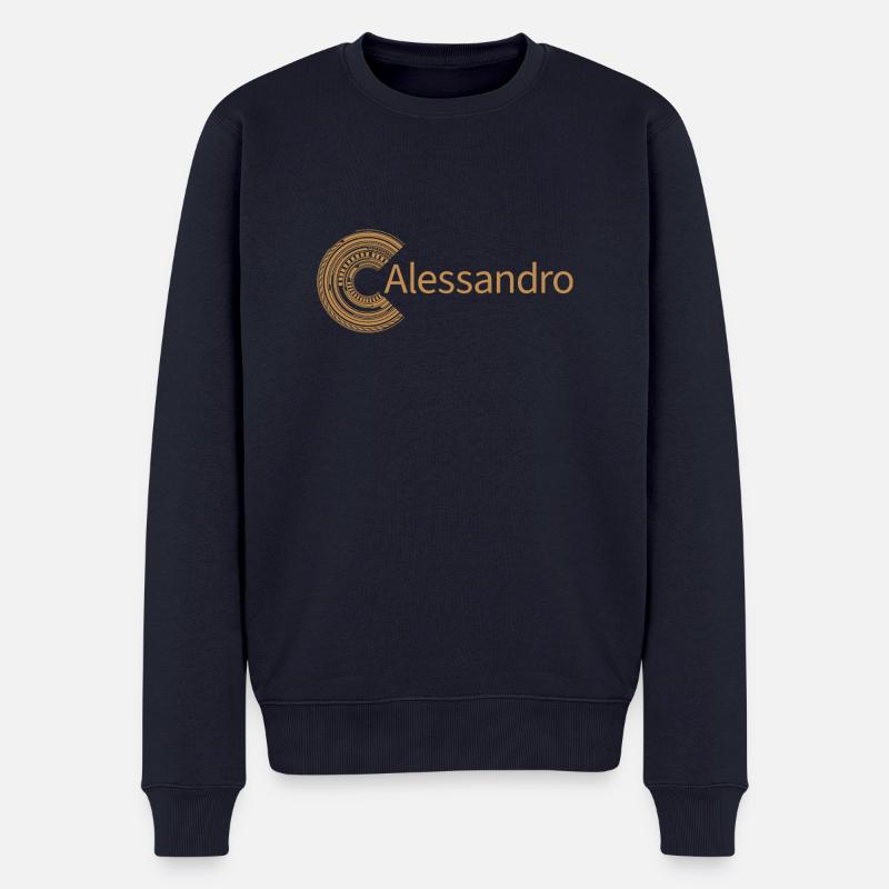 Für Alessandro - Männer Premium Bio Pullover - Navy