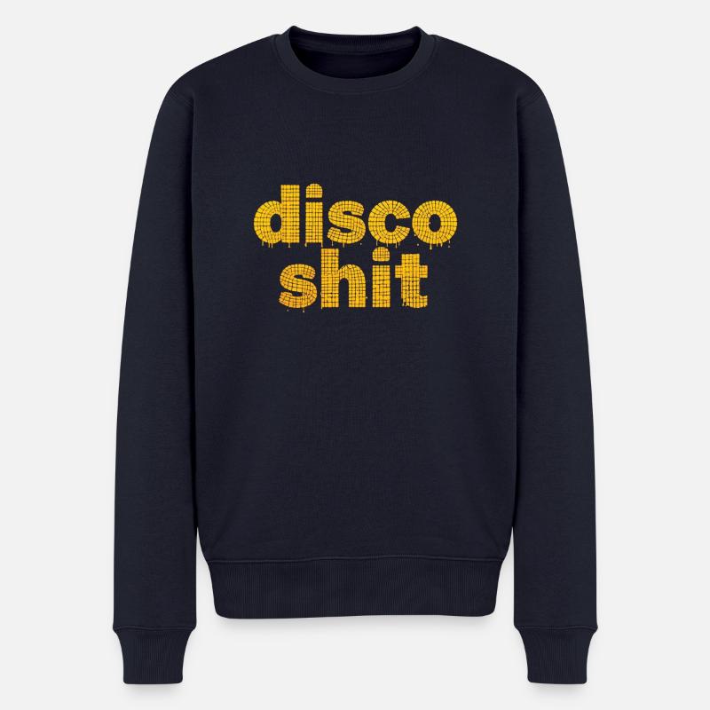 disco shit 053260 - Männer Premium Bio Pullover - Navy