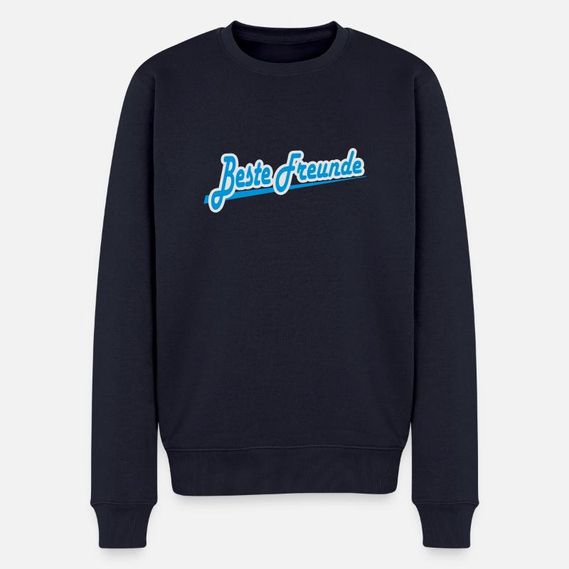 Beste Freunde - Männer Premium Bio Pullover - Navy