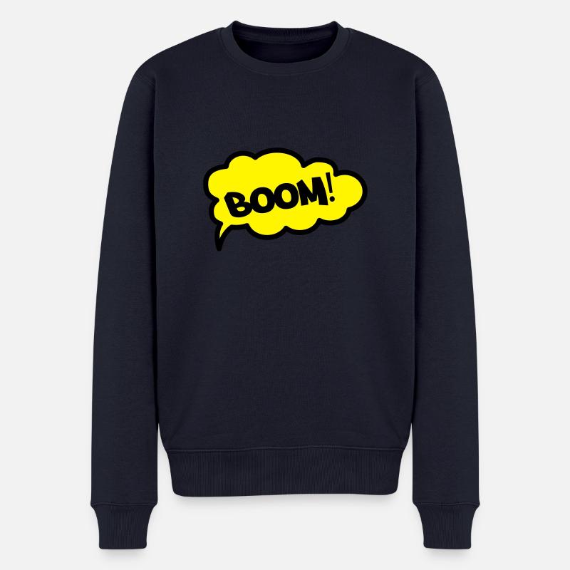 boom2 - Männer Premium Bio Pullover - Navy