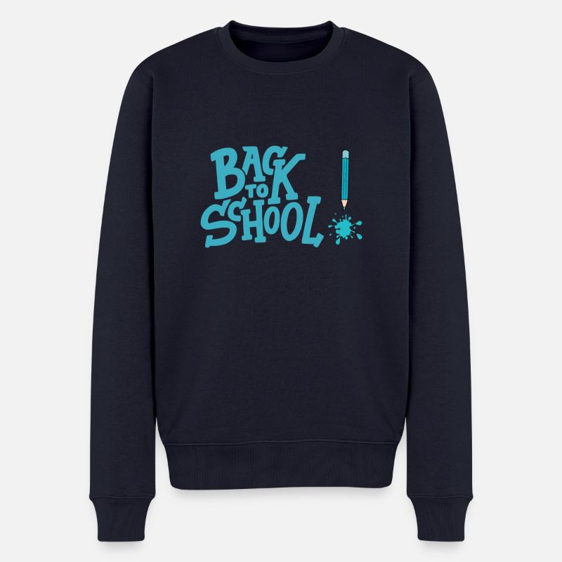 Zurück in die Schule - Männer Premium Bio Pullover - Navy