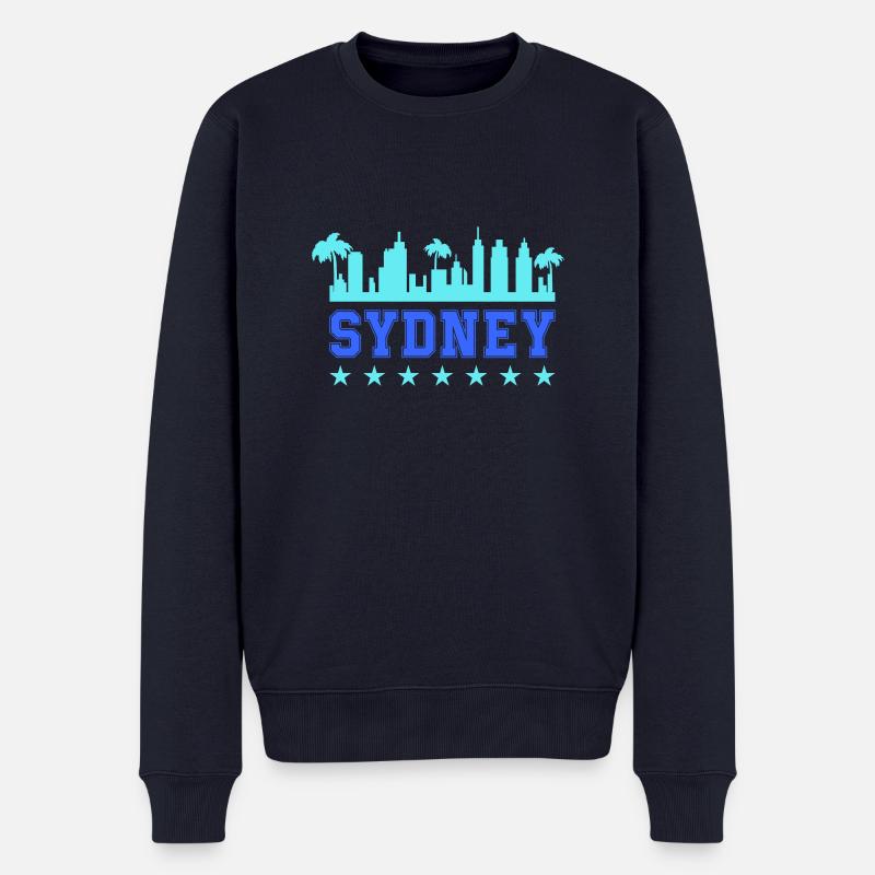 sydney 02 - Männer Premium Bio Pullover - Navy