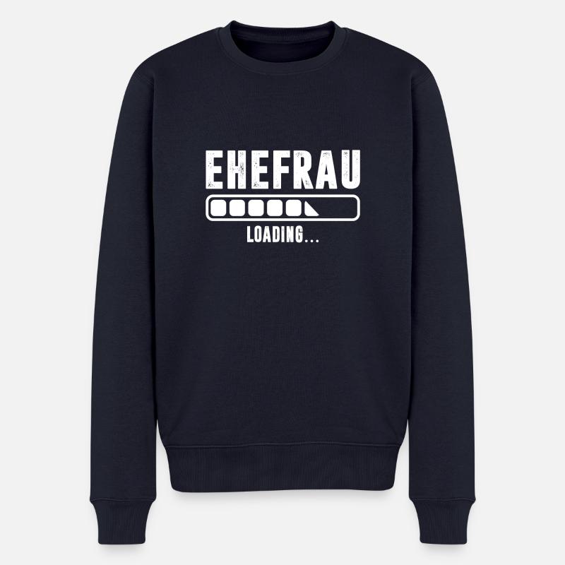 EHEFRAU - Männer Premium Bio Pullover - Navy