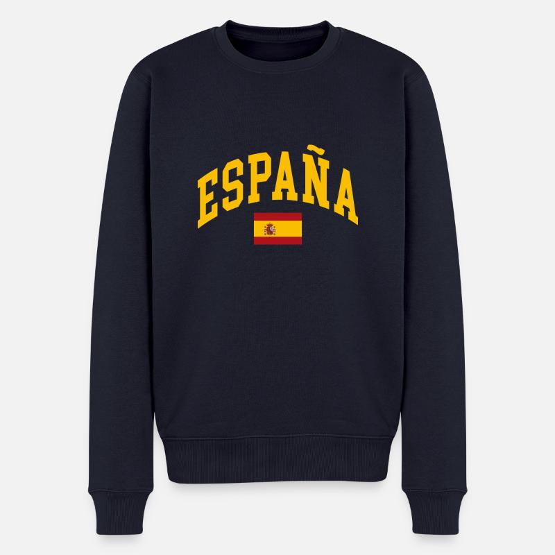 Spanien - Männer Premium Bio Pullover - Navy