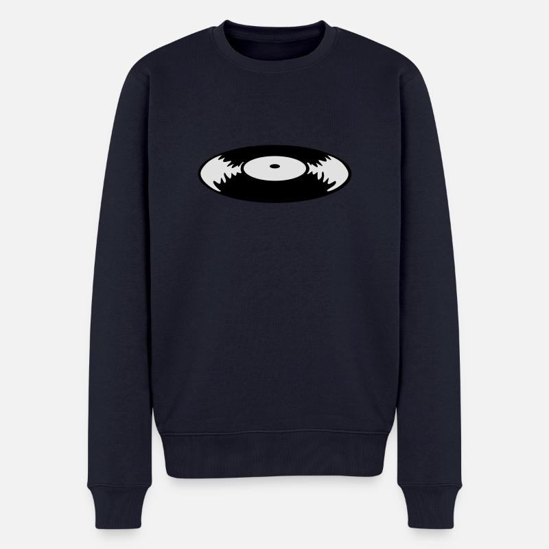 Schallplatte - Männer Premium Bio Pullover - Navy