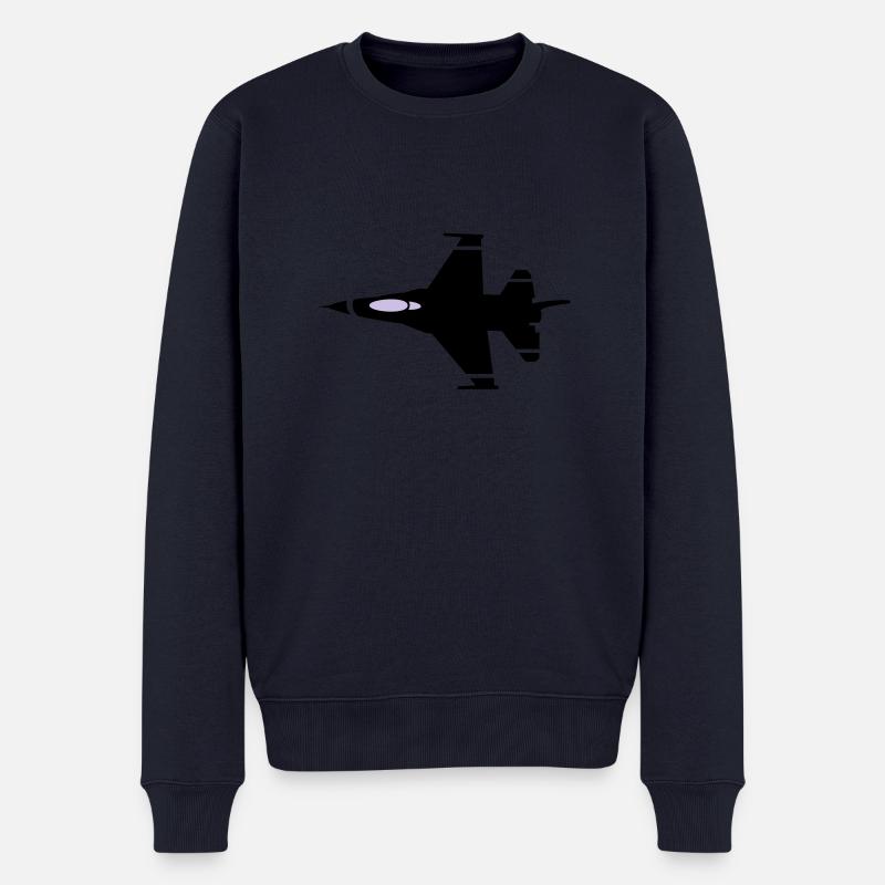 kampfjet - Männer Premium Bio Pullover - Navy