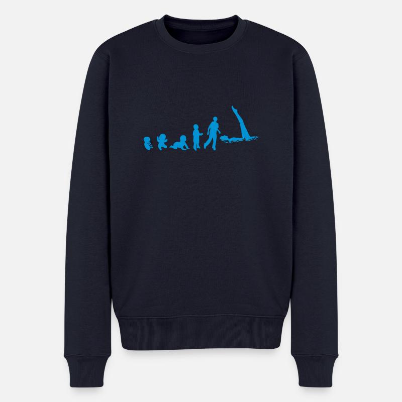 Entwicklung Synchronschwimm Fötus human8 - Männer Premium Bio Pullover - Navy