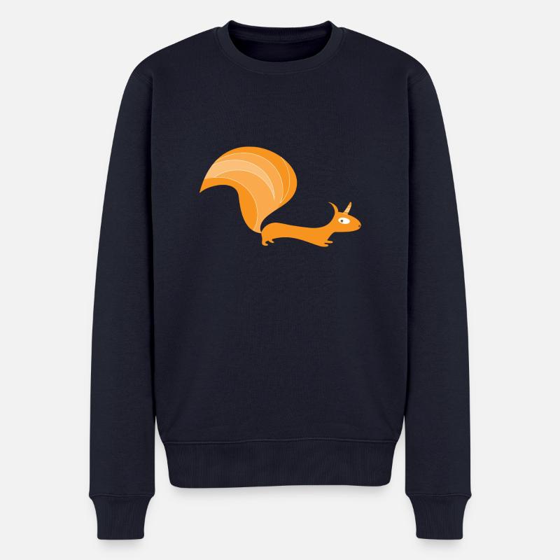 Eichhörnchen mit Einhorn (b) - Männer Premium Bio Pullover - Navy