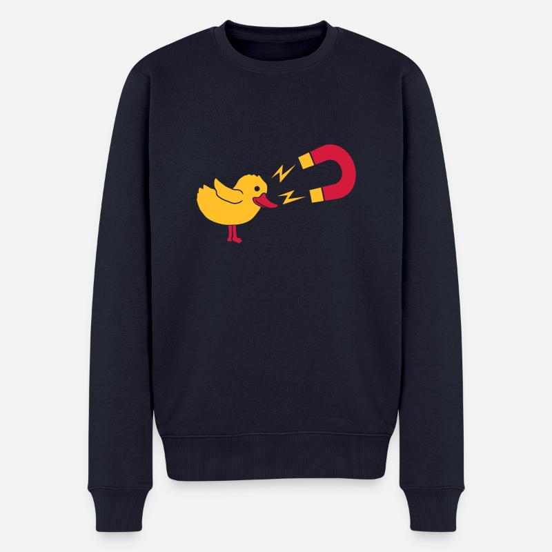 Logo Chick Magnet Frauenheld - Männer Premium Bio Pullover - Navy