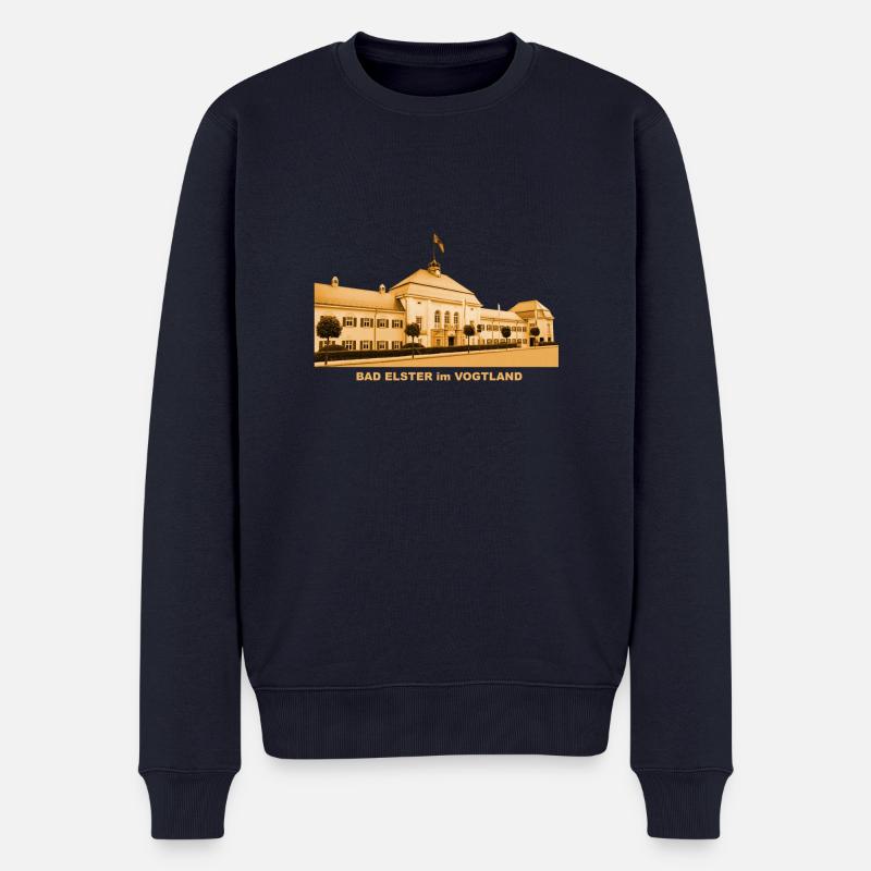 Bad Elster Vogtland Sachsen Staatsbad Kurbad - Männer Premium Bio Pullover - Navy