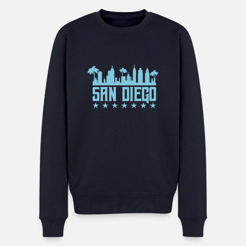 san diego - Männer Premium Bio Pullover - Navy