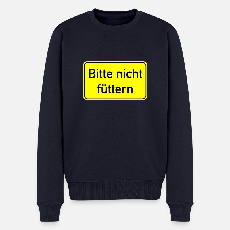 Bitte nicht füttern - Männer Premium Bio Pullover - Navy