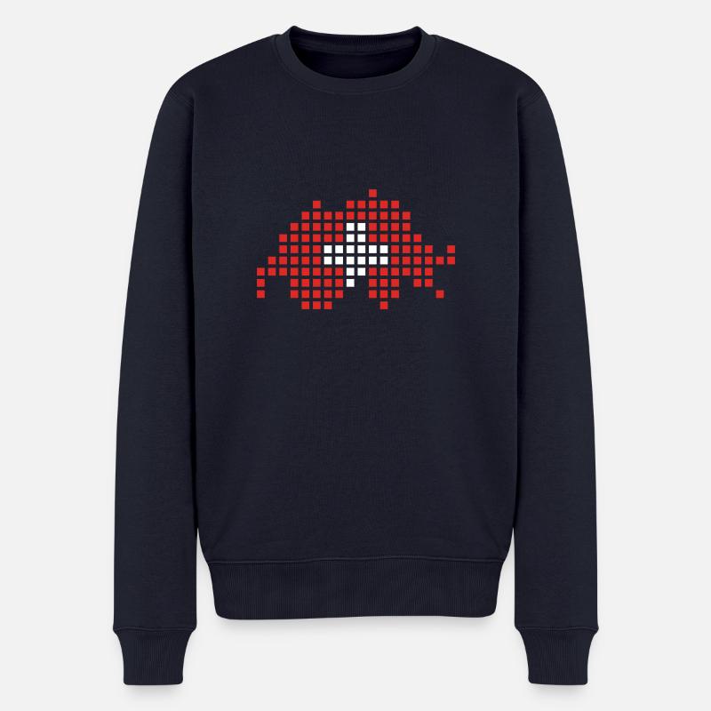 Schweiz - Männer Premium Bio Pullover - Navy