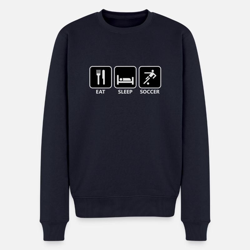Fußball - Männer Premium Bio Pullover - Navy