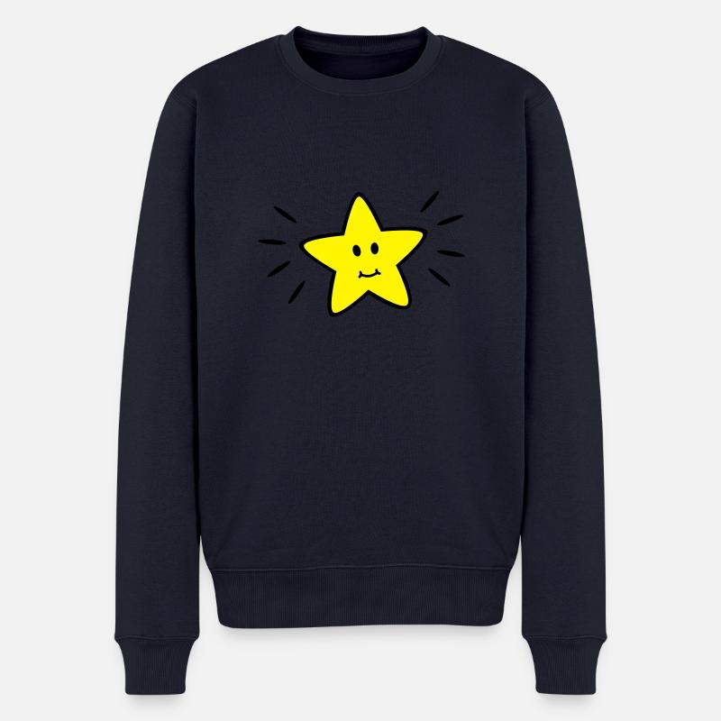 star - Männer Premium Bio Pullover - Navy