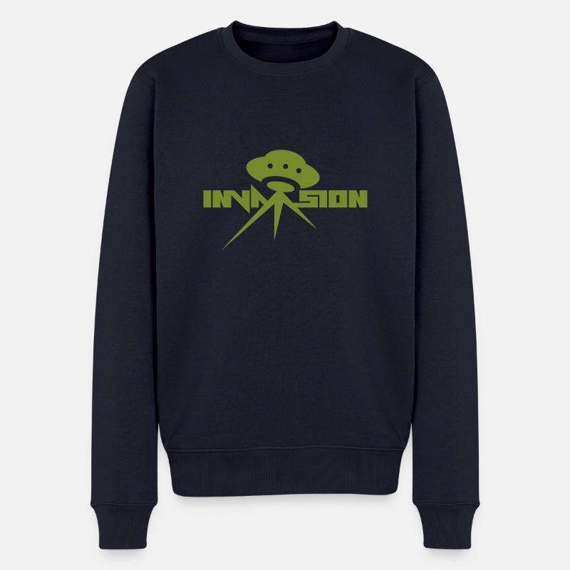 Invasion - Männer Premium Bio Pullover - Navy