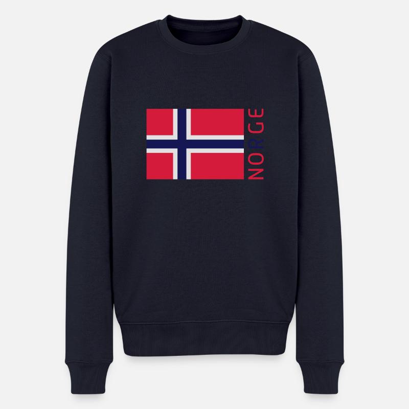 Norge - Männer Premium Bio Pullover - Navy