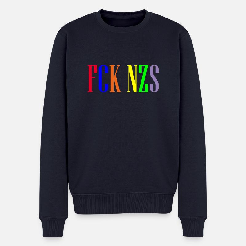 FCK NZS - Männer Premium Bio Pullover - Navy