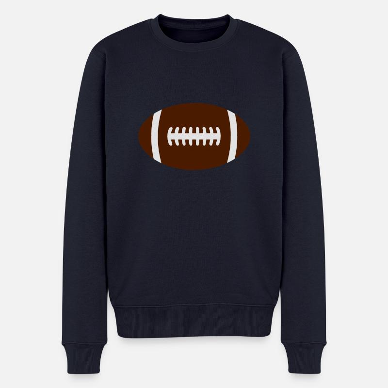 Ballon de Rugby - Pull Premium bio Homme - bleu marine