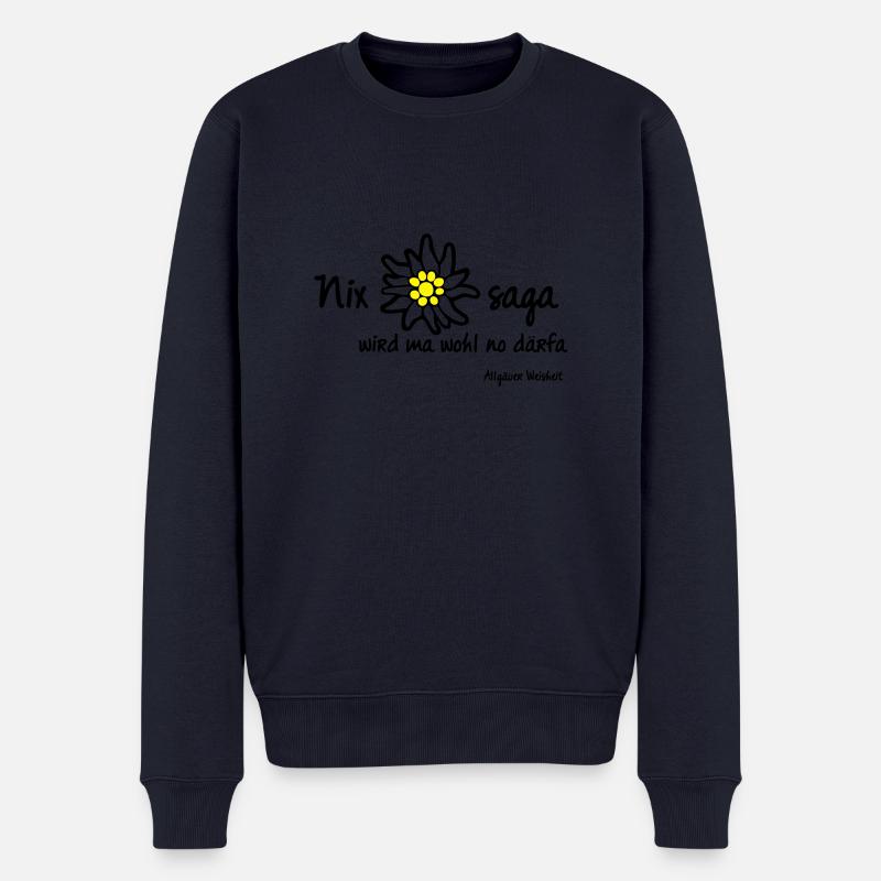 Nix saga | no därfa T-Shirts - Männer Premium Bio Pullover - Navy