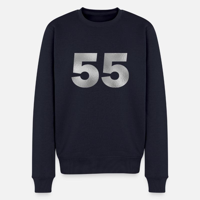 Anniversaire 55 ans - Pull Premium bio Homme - bleu marine