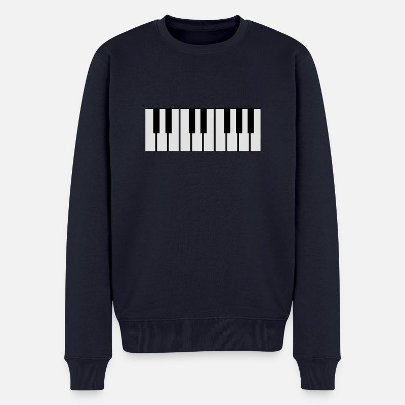 clavier - Pull Premium bio Homme - bleu marine
