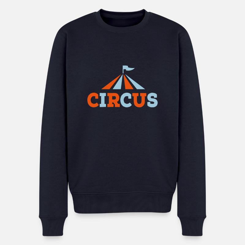 Zirkus - Männer Premium Bio Pullover - Navy