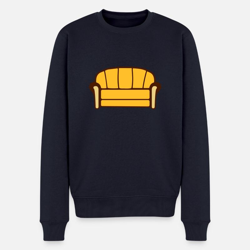 Couch - Männer Premium Bio Pullover - Navy