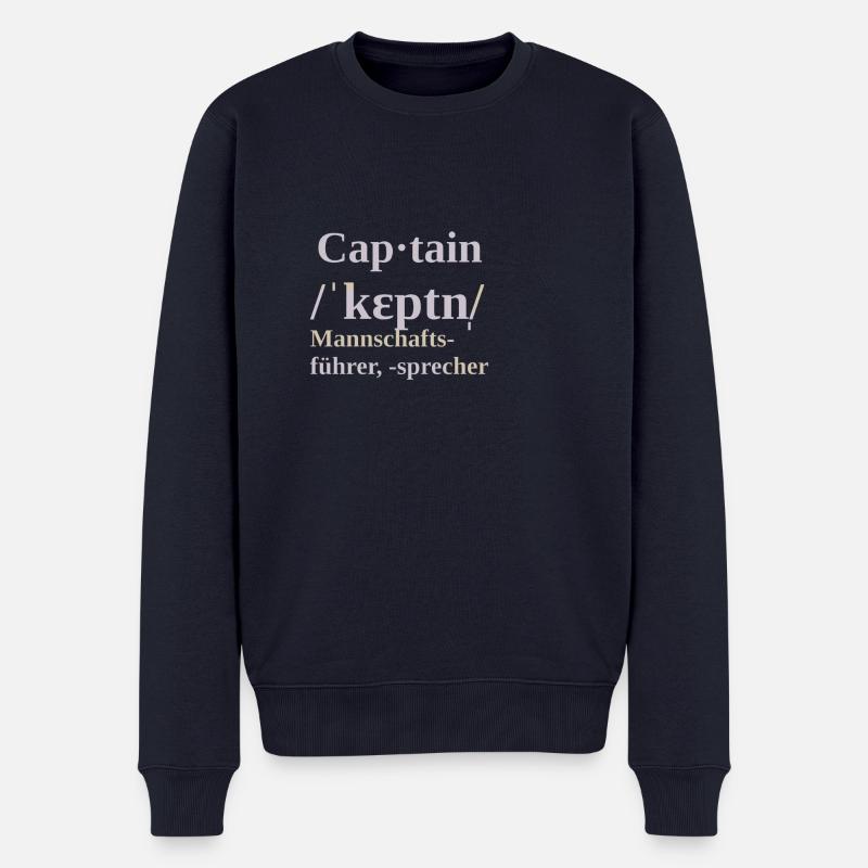 captain - Männer Premium Bio Pullover - Navy