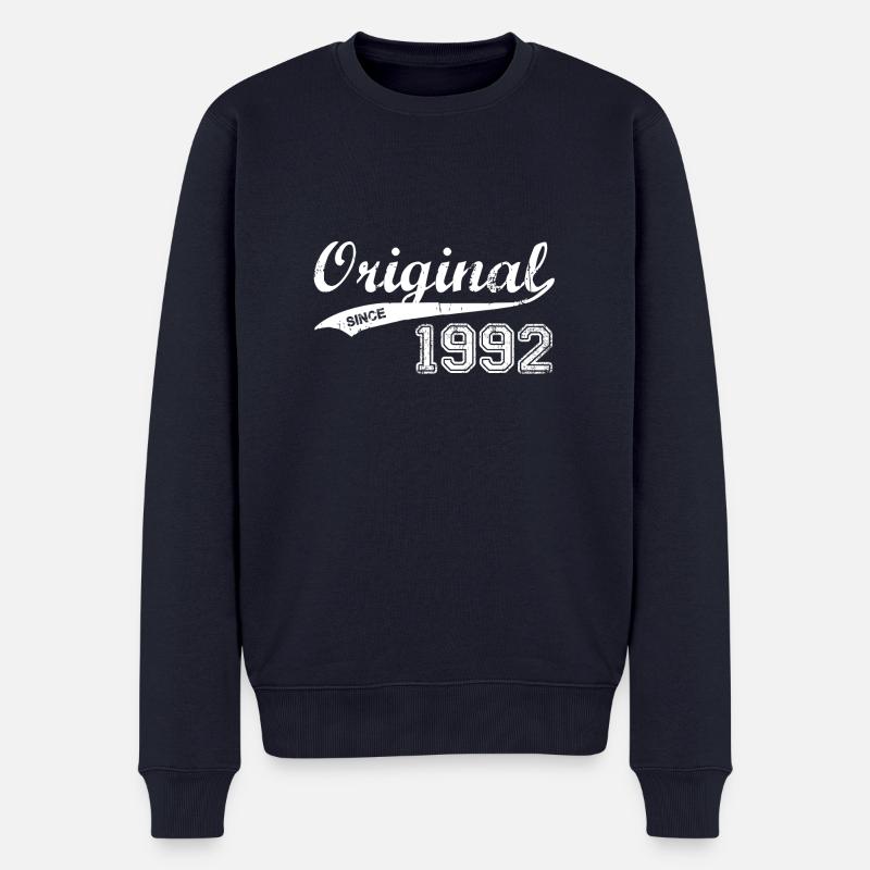 1992 - Männer Premium Bio Pullover - Navy