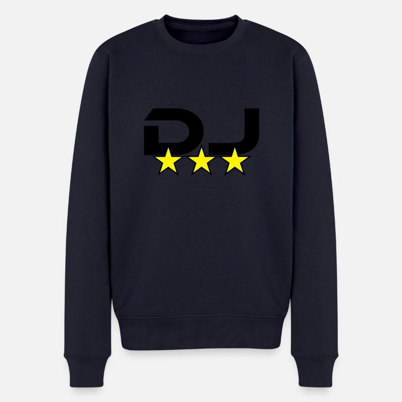 DJ ! - Männer Premium Bio Pullover - Navy