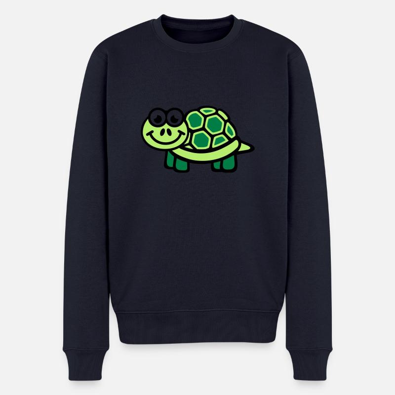 Schildkröte - Männer Premium Bio Pullover - Navy