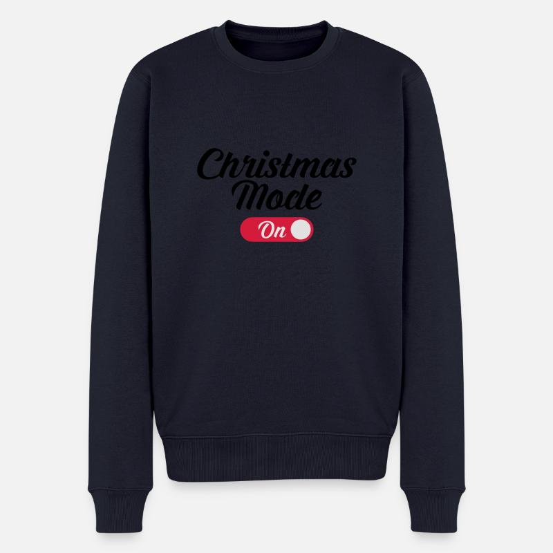 Christmas Mode (On) - Männer Premium Bio Pullover - Navy