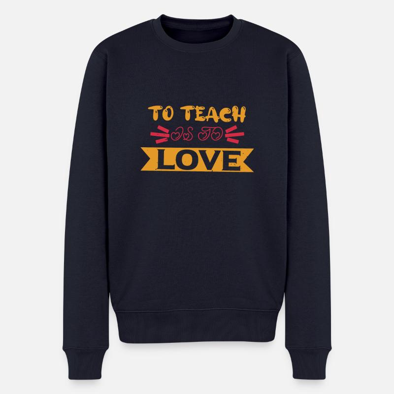 LEHREN HEISST LIEBEN - Männer Premium Bio Pullover - Navy
